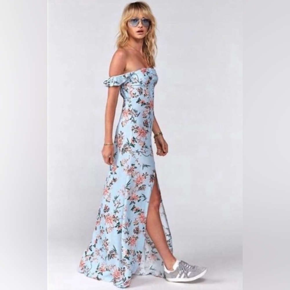 Flynn Skye Bella Dress Blue Floral Maxi